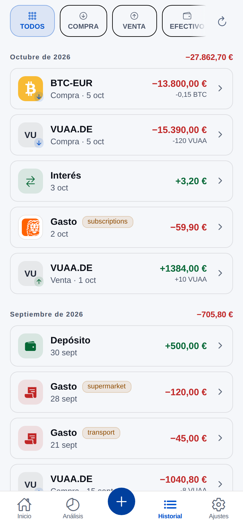 Transacciones — Claro